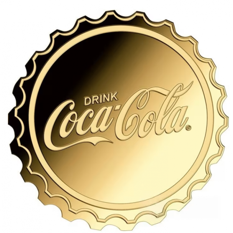 COCA COLA Pop-art Bottle Cap 1/1000 Oz Gold 999 Coin Medal GOLD AND SILVER BULLION