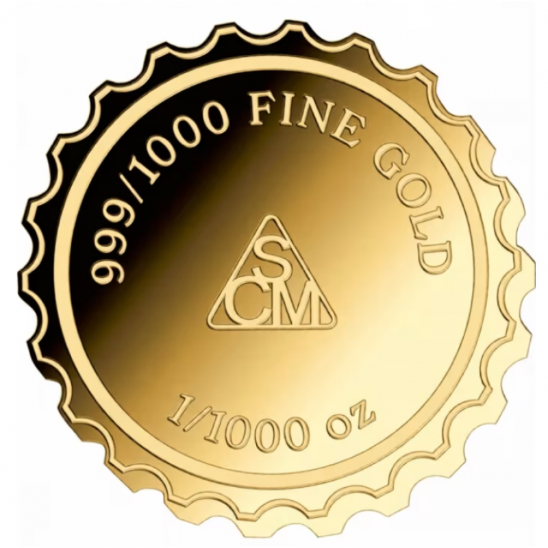 COCA COLA Pop-art Bottle Cap 1/1000 Oz Gold 999 Coin Medal GOLD AND SILVER BULLION