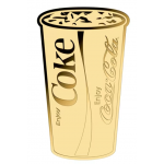 COCA COLA Pop-art Cup 1/1000 Oz Gold 999 Coin Medal GOLD AND SILVER BULLION