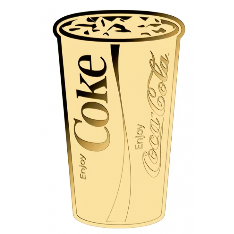 COCA COLA Pop-art Cup 1/1000 Oz Gold 999 Coin Medal GOLD AND SILVER BULLION