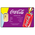 COCA COLA Pop-art Can 1/1000 Oz Gold 999 Coin Medal GOLD AND SILVER BULLION