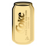 COCA COLA Pop-art Can 1/1000 Oz Gold 999 Coin Medal GOLD AND SILVER BULLION