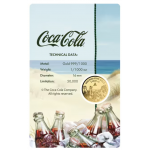 COCA COLA Vintage Refreshment  1/1000 Oz Gold 999 Coin Medal GOLD AND SILVER BULLION