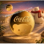 COCA COLA POLAR BEAR 1/1000 Oz Gold Coin 3000 Francs Chad 2023 GOLD AND SILVER BULLION