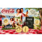 COCA COLA Vintage Picnic 1/1000 Oz Gold 999 Coin Medal GOLD AND SILVER BULLION