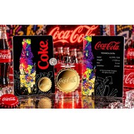 COCA COLA Pop-art Bottle Cap 1/1000 Oz Gold 999 Coin Medal