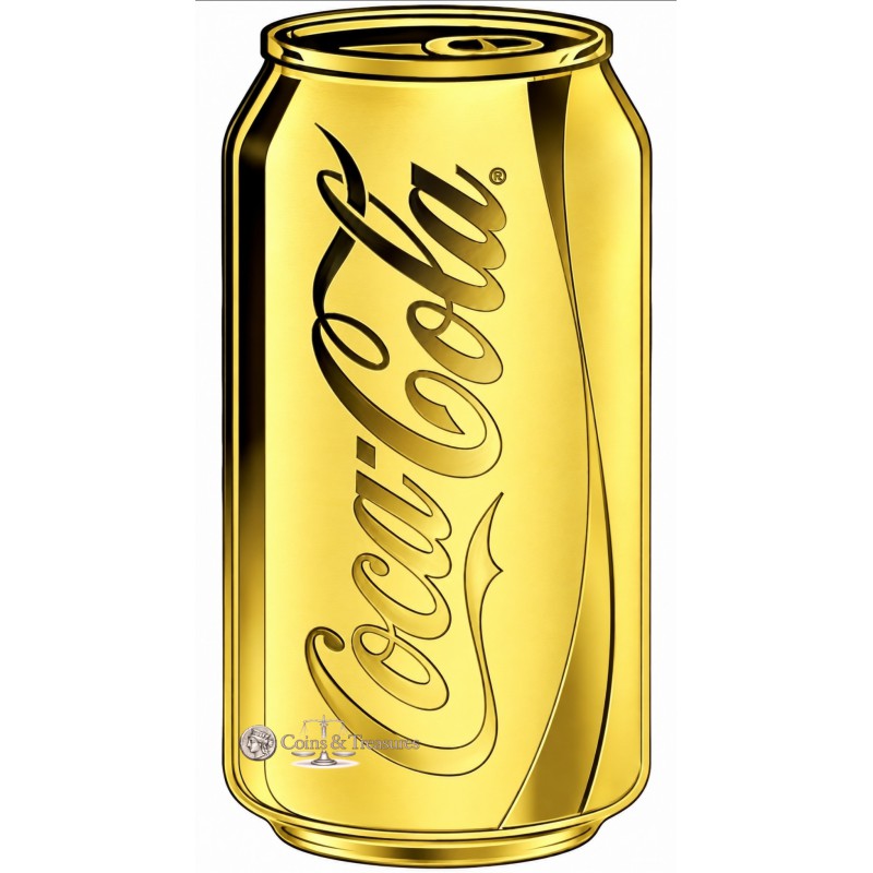 COCA COLA CAN 1/1000 Oz Gold 999 Coin medal card GOLD AND SILVER BULLION