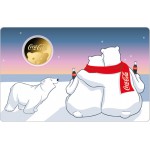 COCA COLA POLAR BEAR 1/1000 Oz Gold Coin 3000 Francs Chad 2023 GOLD AND SILVER BULLION