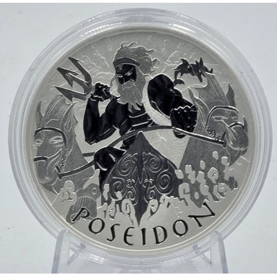 Tuvalu 2021 Poseidon Gods of Olympus 1 oz Silver 999 Coin 