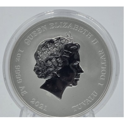Tuvalu 2021 Poseidon Gods of Olympus 1 oz Silver 999 Coin 