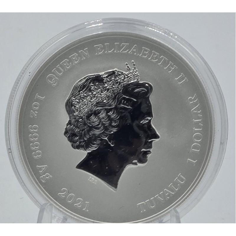 Tuvalu 2021 Poseidon Gods of Olympus 1 oz Silver 999 Coin  GOLD AND SILVER BULLION