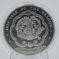 Bhutan 2024 Lunar Year of the Dragon 1 oz Silver 999 Coin 