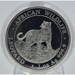 Somalia 2022 African animals Leopard 1 oz Silver 999 Coin  GOLD AND SILVER BULLION