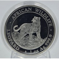 Somalia 2022 African animals Leopard 1 oz Silver 999 Coin 