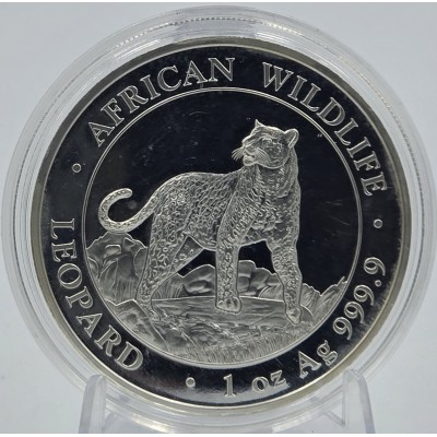 Somalia 2022 African animals Leopard 1 oz Silver 999 Coin 