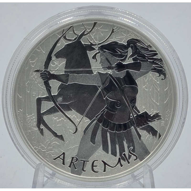 Tuvalu 2023 ARTEMIS Gods of Olympus 1 oz Silver 999 Coin  GOLD AND SILVER BULLION