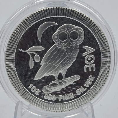 Athens Owl 2019 New Zealand 1 oz Silver 999 Coin 