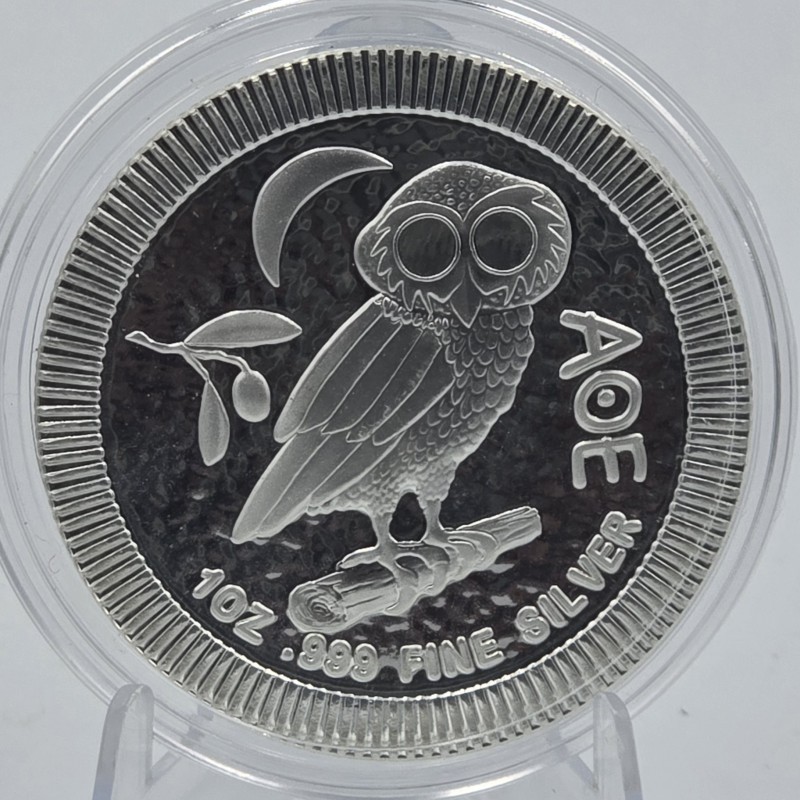 Athens Owl 2019 New Zealand 1 oz Silver 999 Coin  GOLD AND SILVER BULLION