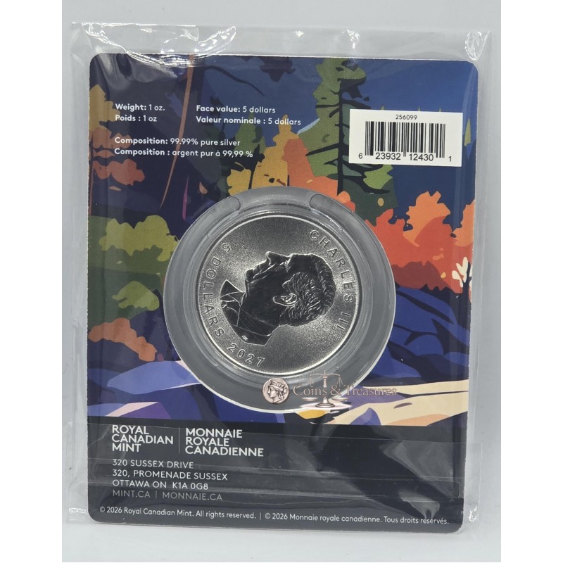 Treasured Silver Maple Leaf 1 oz 2027 Loon Privy Silver 999 Coin  GOLD AND SILVER BULLION