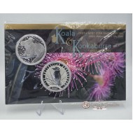 Australian Koala and Kookaburra 2009 2 x 1oz Silver Coins in Mint Pack Sealed ANDA 