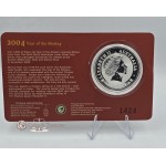 Australian 2004 Colored Year of the Monkey 1oz Silver Coin in Mint Pack  GOLD AND SILVER BULLION
