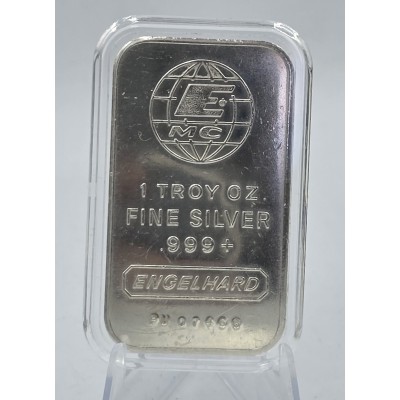Engelhard 1 oz .999 USA Silver Bar with serial number