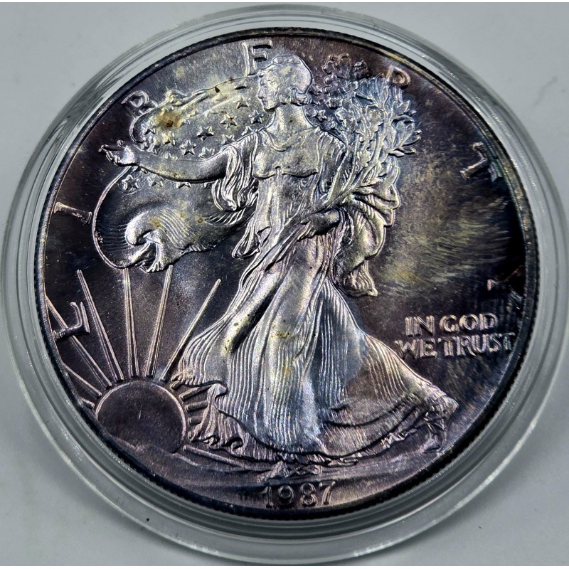 USA 1987 American Eagle Liberty 1 Oz Silver Dollar coin WORLD COINS