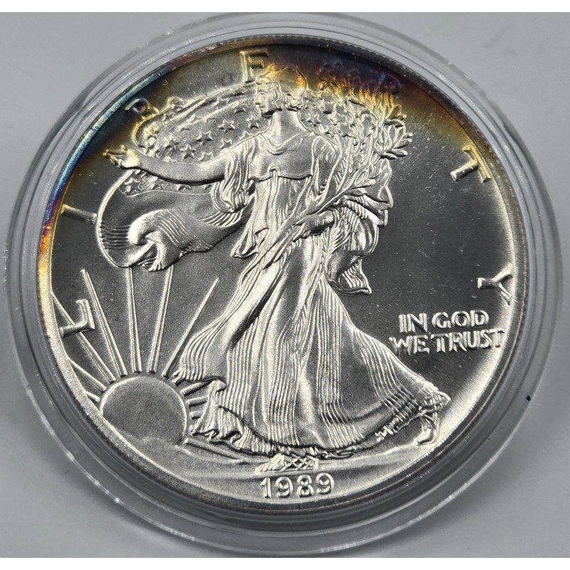 USA 1989 American Eagle Liberty 1 Oz Silver Dollar coin WORLD COINS