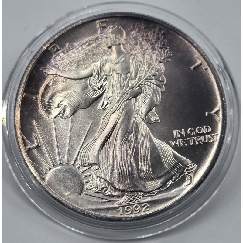 USA 1992 American Eagle Liberty 1 Oz Silver Dollar coin WORLD COINS