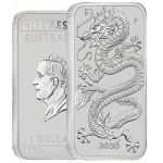 Australia 2026 Perth Mint Dragon Silver Coin Bar 1 oz .9999 GOLD AND SILVER BULLION