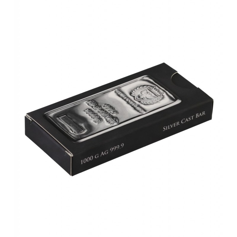Germania Mint Pure 1kg Silver Cast Bar 1000 grams .999 GOLD AND SILVER BULLION