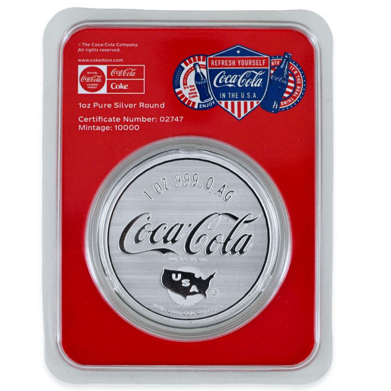 USA 2026 Coca Cola Colorized Americana 1 oz 999 coin GOLD AND SILVER BULLION