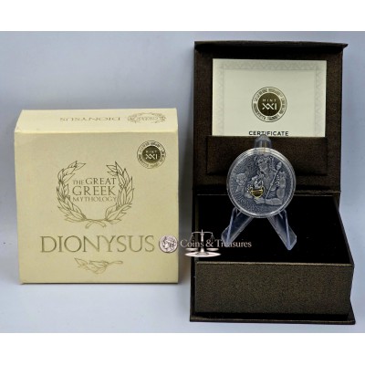 Dionysus Greek Mythology 1 Oz Silver Coin Cameroon 2024