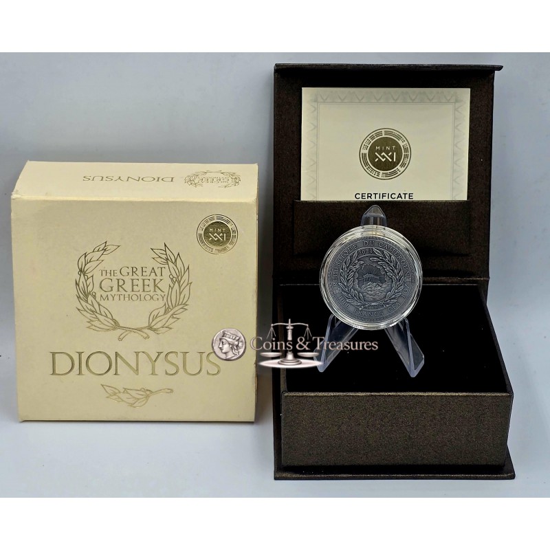 Dionysus Greek Mythology 1 Oz Silver Coin Cameroon 2024 GOLD AND SILVER BULLION