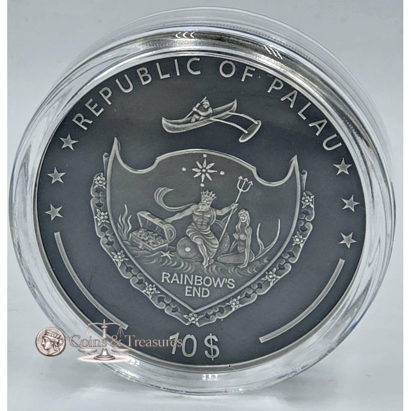 TRIP TO THE MOON 120th Anniversary 2 Oz Silver Coin Palau 2022 GOLD AND SILVER BULLION