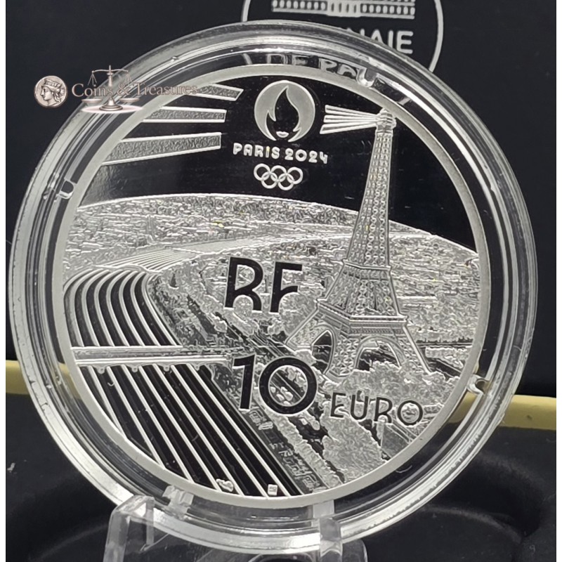 France 2024 Silver Proof coin Paris Olympics Notre Dame WORLD COINS