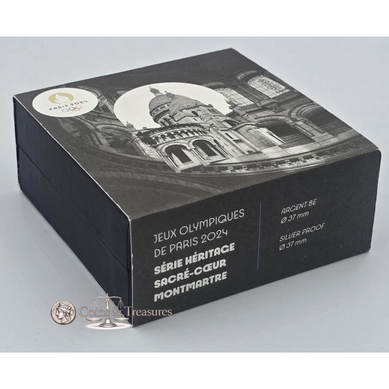 France 2024 Silver Proof coin Paris Olympics Montmartre WORLD COINS