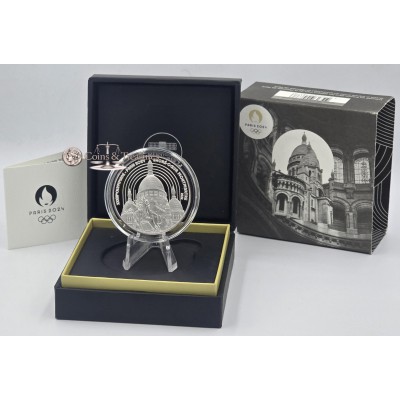 France 2024 Silver Proof coin Paris Olympics Montmartre
