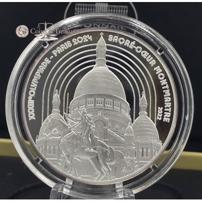 France 2024 Silver Proof coin Paris Olympics Montmartre