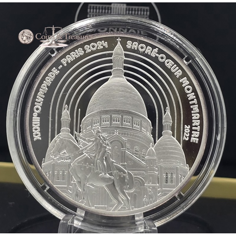 France 2024 Silver Proof coin Paris Olympics Montmartre WORLD COINS