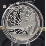France 2024 Silver Proof coin Paris Olympic sports Gymnastics Flame WORLD COINS