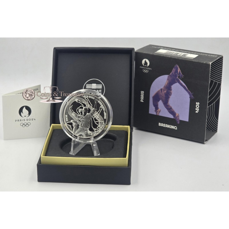 France 2024 Silver Proof coin Paris Olympic sports Breaking WORLD COINS