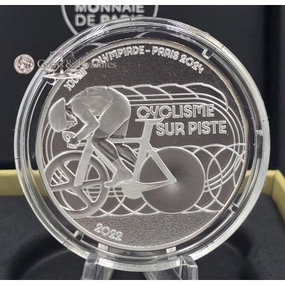 France 2024 Silver Proof coin Paris Olympic sports Track cycling