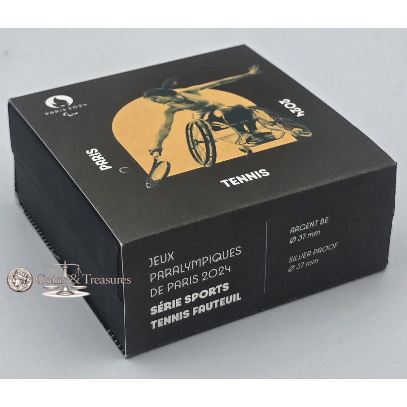 France 2024 Silver Proof coin Paris Olympic sports Track Tennis WORLD COINS
