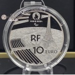 France 2024 Silver Proof coin Paris Olympic sports Track Tennis WORLD COINS