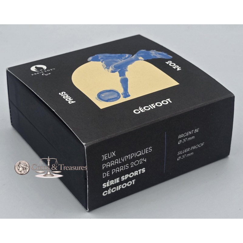 France 2024 Silver Proof coin Paris Olympic sports Football WORLD COINS
