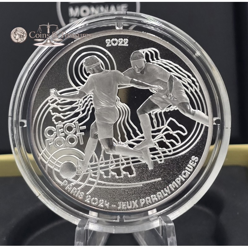 France 2024 Silver Proof coin Paris Olympic sports Football WORLD COINS