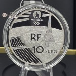 France 2024 Silver Proof coin Paris Olympic sports basketball WORLD COINS
