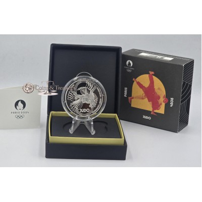 France 2024 Silver Proof coin Paris Olympic sports judo