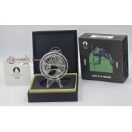 France 2024 Silver Proof coin Paris Olympic sports Pole vault 